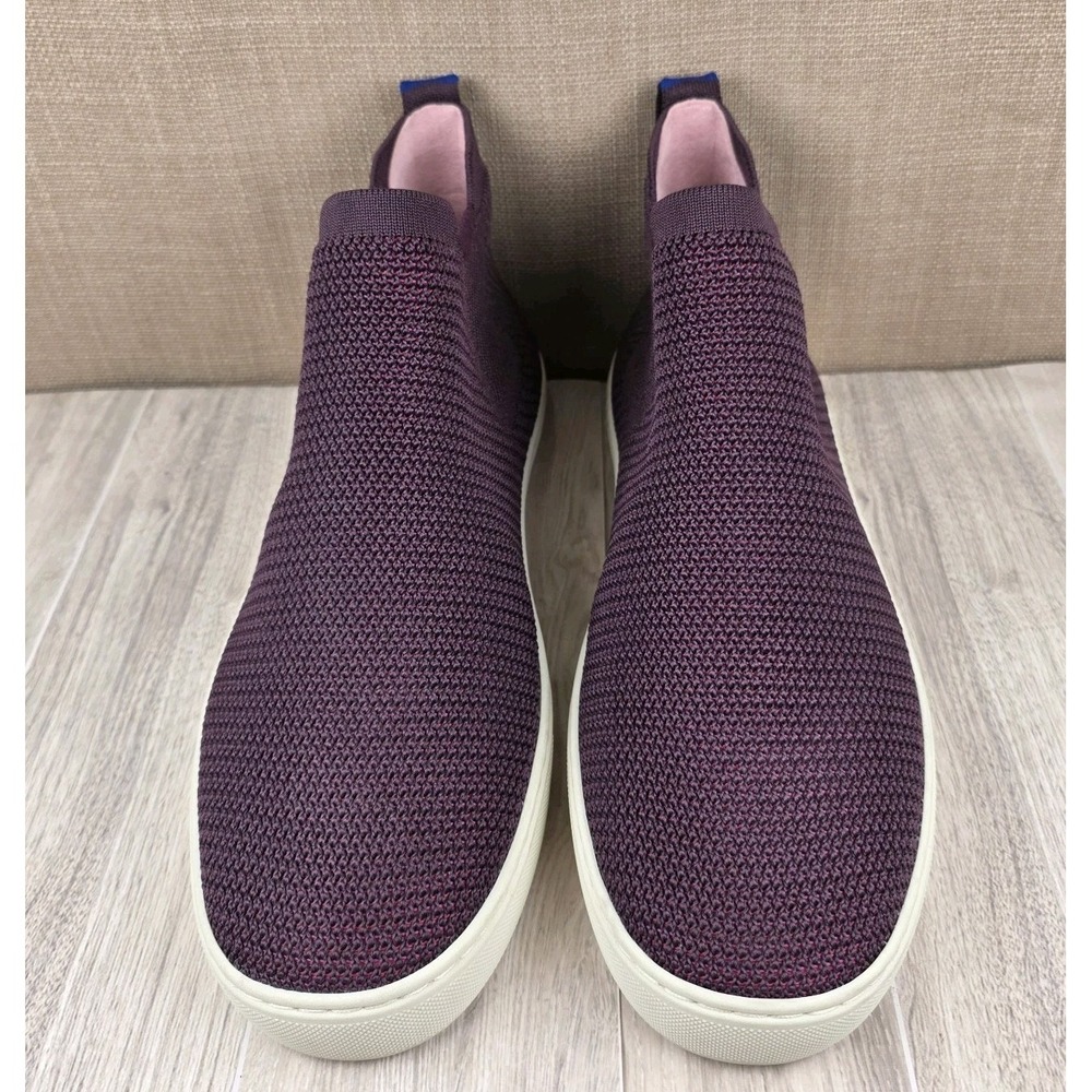 Rothy's The Chelsea Berry Lattice High Top Sneakers Knit Ankle Boots Womens 10.5